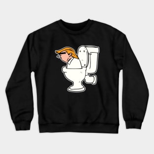 Flush Trump 2 Graphic funny USA election vote Anti-trump Crewneck Sweatshirt